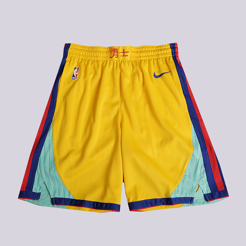 мужские желтые шорты Nike Golden State Warriors City Edition Swingman NBA Shorts AJ1254-728 - цена, описание, фото 1